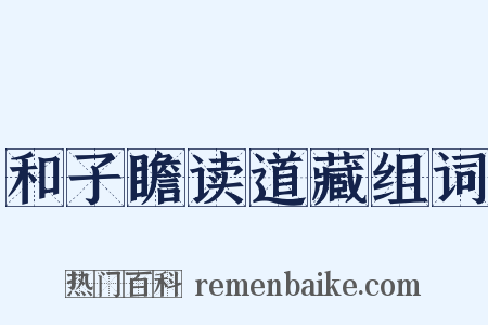 和子瞻读道藏组词是什么意思的图片